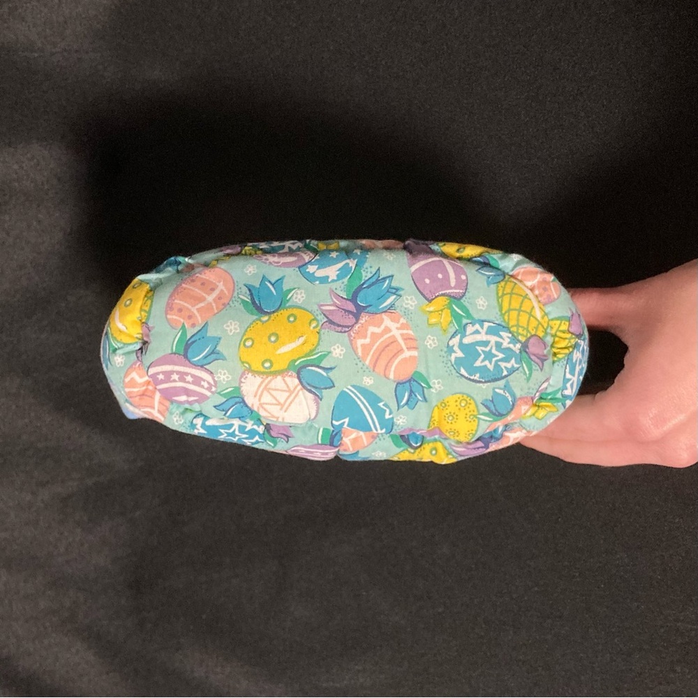 Vintage Miles Kimball Mini Pastel Easter Egg Pattern Pillow Cloth Basket Purse - Picture 4 of 13